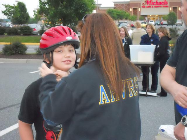 bike and helmet safety first... then you get fitted for a new bike helmet